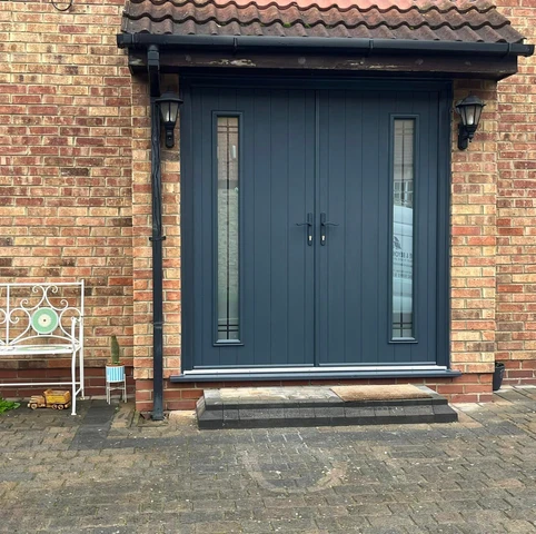 Grey front door
